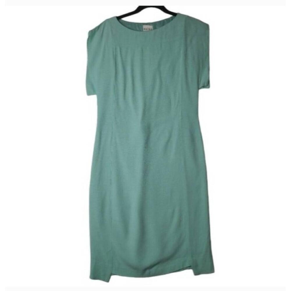 Reiss Womens Light Green Sleeveless Midi Sheath Lined Dress Size 0